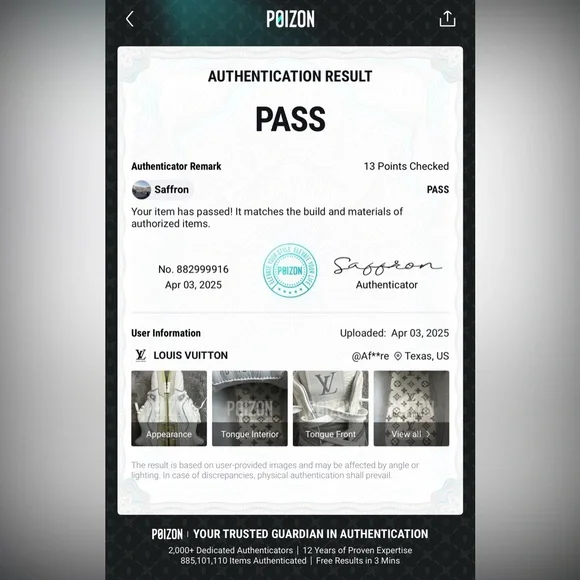 Authentic Louis Vuitton White Mens Trainer Sneaker - Picture 2 of 8